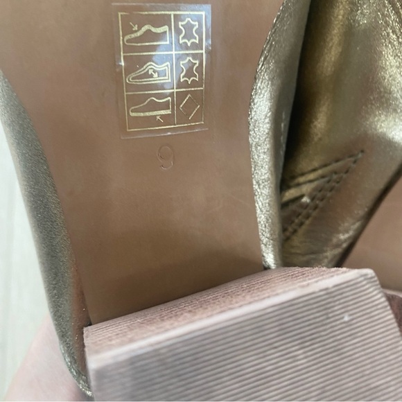 Madewell Harper Mules in Metallic Gold - Picture 8 of 9